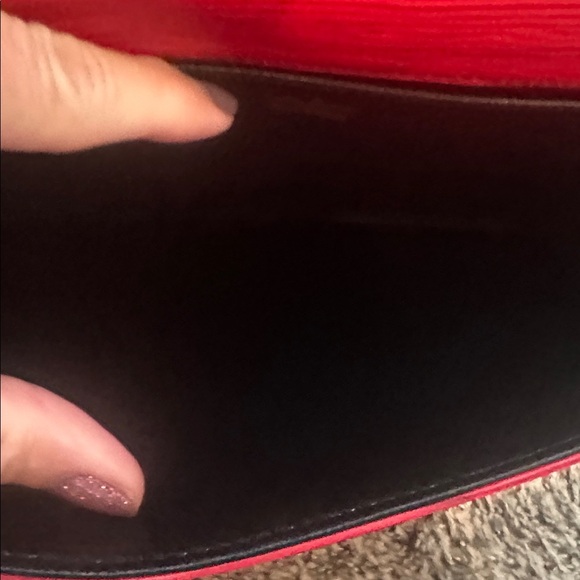 Louis Vuitton Vintage Red Jena Clutch with Gold Accent and Box - Picture 11 of 16